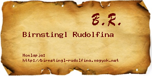 Birnstingl Rudolfina névjegykártya
